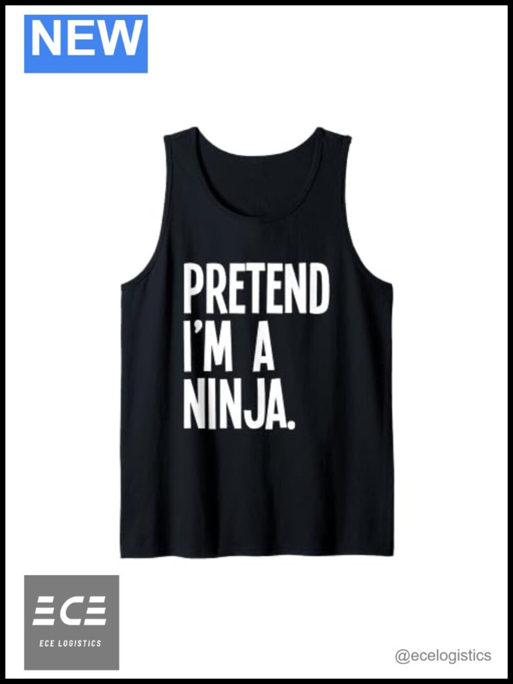 Funny Ninja Halloween Party Tank Top Lazy Costume
